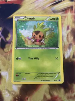Pokemon x1 Chespin (Collector Chest) (Promo Holo XY88) (Heavy Play!) - Image 1