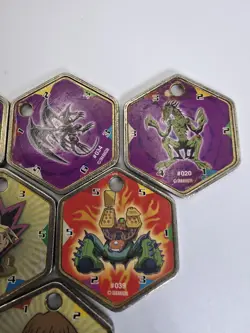 YuGiOh Takahashi Metal Medallions Hexors Coins Tags Lot of 9 Yu-gi-oh Tokens - Image 4