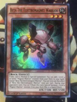Yugioh: Beta The Electromagnet Warrior - SDMY-EN002 Super Rare 1st Edition NM - Image 1
