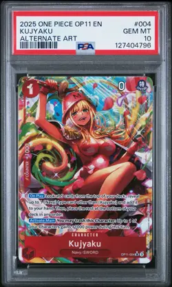 2025 One Piece English Kujyaku (Alternate Art) OP11-004 PSA 10 - Image 1