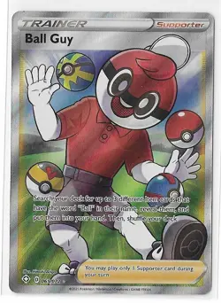 Ball Guy 065/072 Shining Fates Sword & Shield Full Art Rare Pokemon TCG Card NM - Image 1