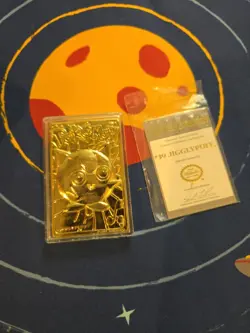 Jigglypuff Pokemon 23K Gold Plated Trading Card 1999 Burger King Limited Edition - Image 1