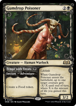 x1 Gumdrop Poisoner // Tempt with Treats WOE MTG 280 SHOWCASE RARE M/NM 1x - Image 1