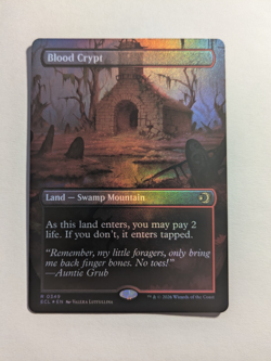 Blood Crypt (Borderless) Lorwyn Eclipsed FOIL ECL 0349 MtG - Image 1