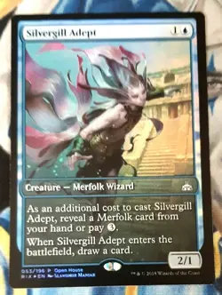 Silvergill Adept FOIL MTG Open House Promo Blue Creature Near-Mint x1 OC2 - Image 1