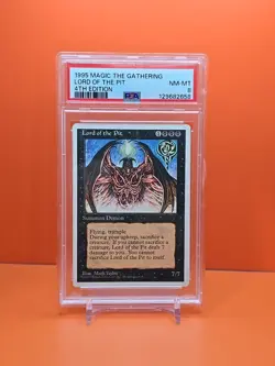 ⚫⚫⚫ 1995 Magic The Gathering LORD OF THE PIT 4TH EDITION PSA 8 ⚫⚫⚫ - Image 1