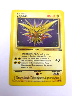 Pokemon Card - Zapdos 30/62 Fossil *EX* Rare - Image 1