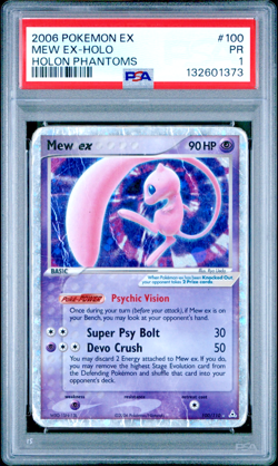 PSA 1 PR 2006 Pokemon EX Holon Phantoms Mew EX Holo Foil 100/110 - Image 1