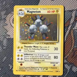 1999 Pokemon TCG Base Set Magneton Holo Rare Card 9/102 - Image 1