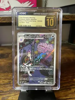 Team Rocket's Weezing AR Glory Of The Rocket Gang 105/098 CGC PRISTINE 10 (JPN) - Image 1
