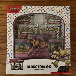 Pokemon TCG Scarlet & Violet 151 Alakazam ex Collection Box Sealed 4 Packs - Image 1