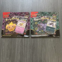 *SEALED LOT of (2) - Pokemon Paldean Fates Sticker Collection Blister Packs - Image 1