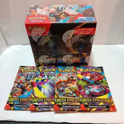 Pokemon Mega Evolution Enhanced Booster Box & 4 Pack Art Set Lot Sealed - Image 1