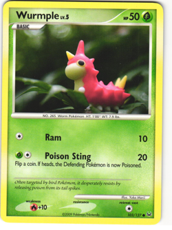 Wurmple Common Pokemon TCG Platinum 103/127 - Image 1
