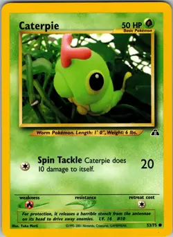 Caterpie 53/75 Neo Discovery Pokemon TCG NM - Image 1
