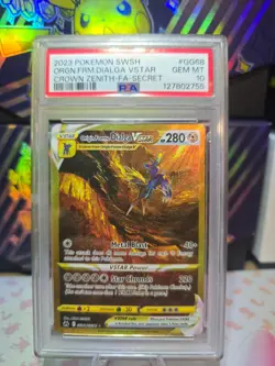 2023 POKEMON SWSH CROWN ZENITH SECRET FULL ART/ORIGIN FORME DIALGA VSTAR PSA 10 - Image 1