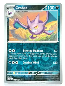 Crobat 112/182 Reverse Holo Uncommon - Paradox Rift Pokemon Pack Fresh Near Mint - Image 3
