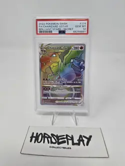 PSA 10 Charizard Vstar 174/172 Pokemon Brilliant Stars Rainbow Secret Rare - Image 1