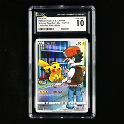 CGC 10 GEM MINT 2023 Pokemon CHN Pikachu 153/150 CHR - Image 2