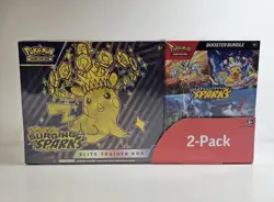 Pokemon Surging Sparks ETB + Booster Bundle Costco 2-pack Sealed - Image 1
