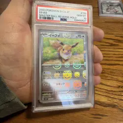 Pokemon Eevee 151 sv2a Japanese Master Ball Reverse Holo #133 PSA 10 Gem Mint - Image 2