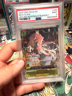 Nico Olvia OP09-106 Offline Regional Participant One Piece Promo Card PSA 9 - Image 1