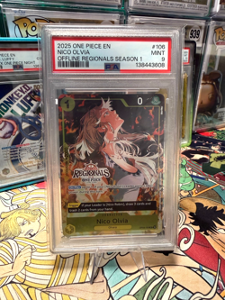 Nico Olvia OP09-106 Offline Regional Participant One Piece Promo Card PSA 9 - Image 2