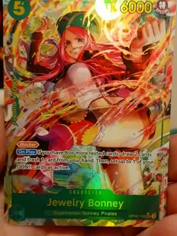One Piece CCG Jewelry Bonney OP12-118 Alternate Art English Never Played Mint - Image 1