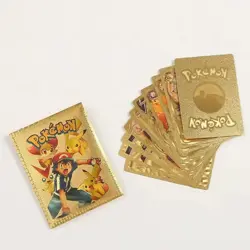 10Pcs Pokemon Card Foil GOLD PACK CARDS TCG GX Vmax GX Card Charizard Rare, - Image 5