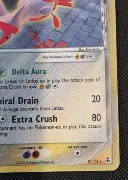 Latias 8/113 EX Delta Species Holo Rare Pokemon Card LP/MP - Image 4