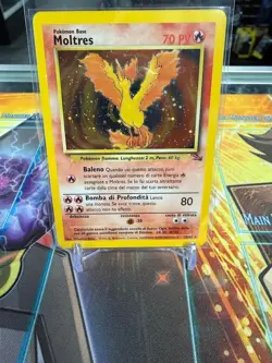 Pokemon TCG Moltres Fossil Holo Card 12/62 1999 LP ITALIAN - Image 1