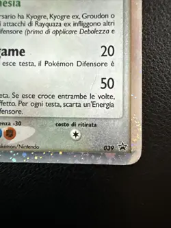 Pokemon Promo Card Rayquaza EX 039 Wizards Black Star Promos Holo LP Italian - Image 3