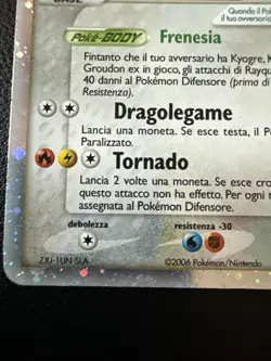 Pokemon Promo Card Rayquaza EX 039 Wizards Black Star Promos Holo LP Italian - Image 4