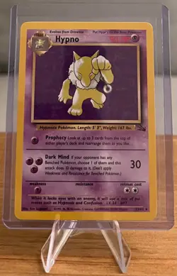 Hypno #97 Non-Holographic Near Mint Pokemon Card 23/62 Rare Fossil Set 1999 - Image 1