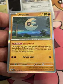 Lunatone - 074/132 Mega Evolutions Holo Rare Pokemon Card - Image 1