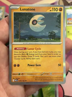 Lunatone - 074/132 Mega Evolutions Holo Rare Pokemon Card - Image 1