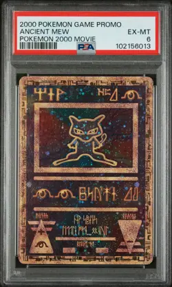 PSA 6 EX-MT Ancient Mew 2000 Movie Promo Pokemon Game Holo Graded Card - Image 1