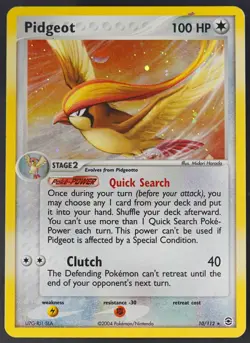 Pokemon - Pidgeot Holo - 10/112 - EX FireRed & LeafGreen - Rare Card - Played - Image 2