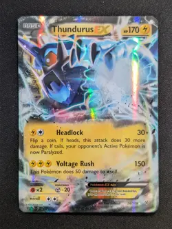 Thundurus EX 26/108 XY Roaring Skies Holo MP 2015 Pokemon Card ULTRA RARE - Image 1