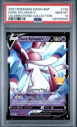 PSA 10 Dark Sylveon V SWSH134 Pokemon Celebrations Black Star Promo Card - Image 1