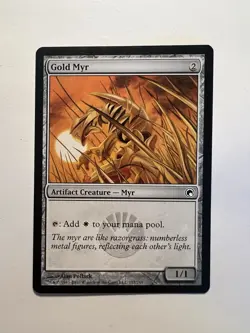 Gold Myr - MTG Scars of Mirrodin - NM - Image 1