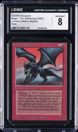 1993 MAGIC: THE GATHERING LTD EDITION (ALPHA) RARE GRANITE GARGOYLE CGC 8 - Image 1