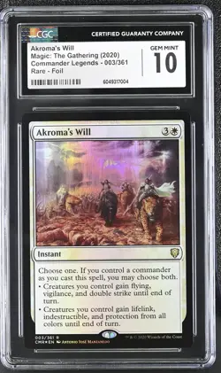 AKROMA'S WILL Commander Legends Foil Rare CGC 10 MTG [Nostalgium] - Image 1