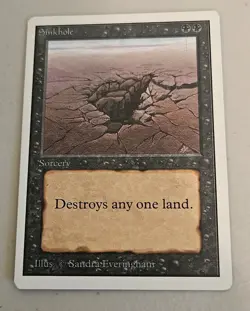 MTG Sinkhole -Unlimited Edition, NM - Image 1