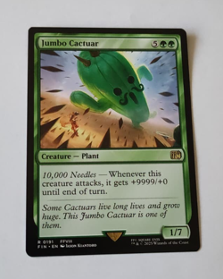 MtG Jumbo Cactuar (FIN-0191) Rare English MINT - Image 1