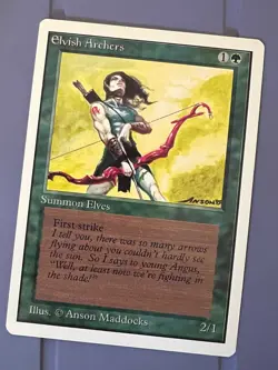 Magic the Gathering MTG Unlimited Elvish Archers NM (Beta Bob) - Image 1