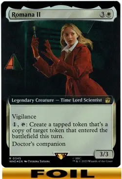 Romana II ** FOIL EXTENDED ART ** Doctor Who - NM MTG - Image 1