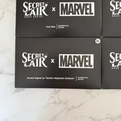 MTG Secret Lair x Marvel Rainbow Foil Edition FULL Set of 6 & Signet | Sealed - Image 2