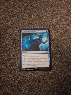 MTG Three Steps Ahead Outlaws Of Thunder Junction Rare Magic the Gathering card - Image 1