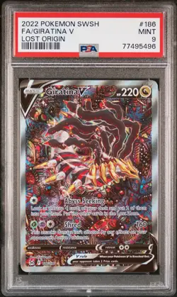 2022 POKEMON SWORD & SHIELD LOST ORIGIN #186 FULL ART/GIRATINA V PSA 9 - Image 1